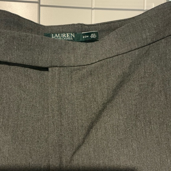 Lauren Ralph Lauren Women's Size 20W Flat Front Pants Gray - Picture 3 of 5